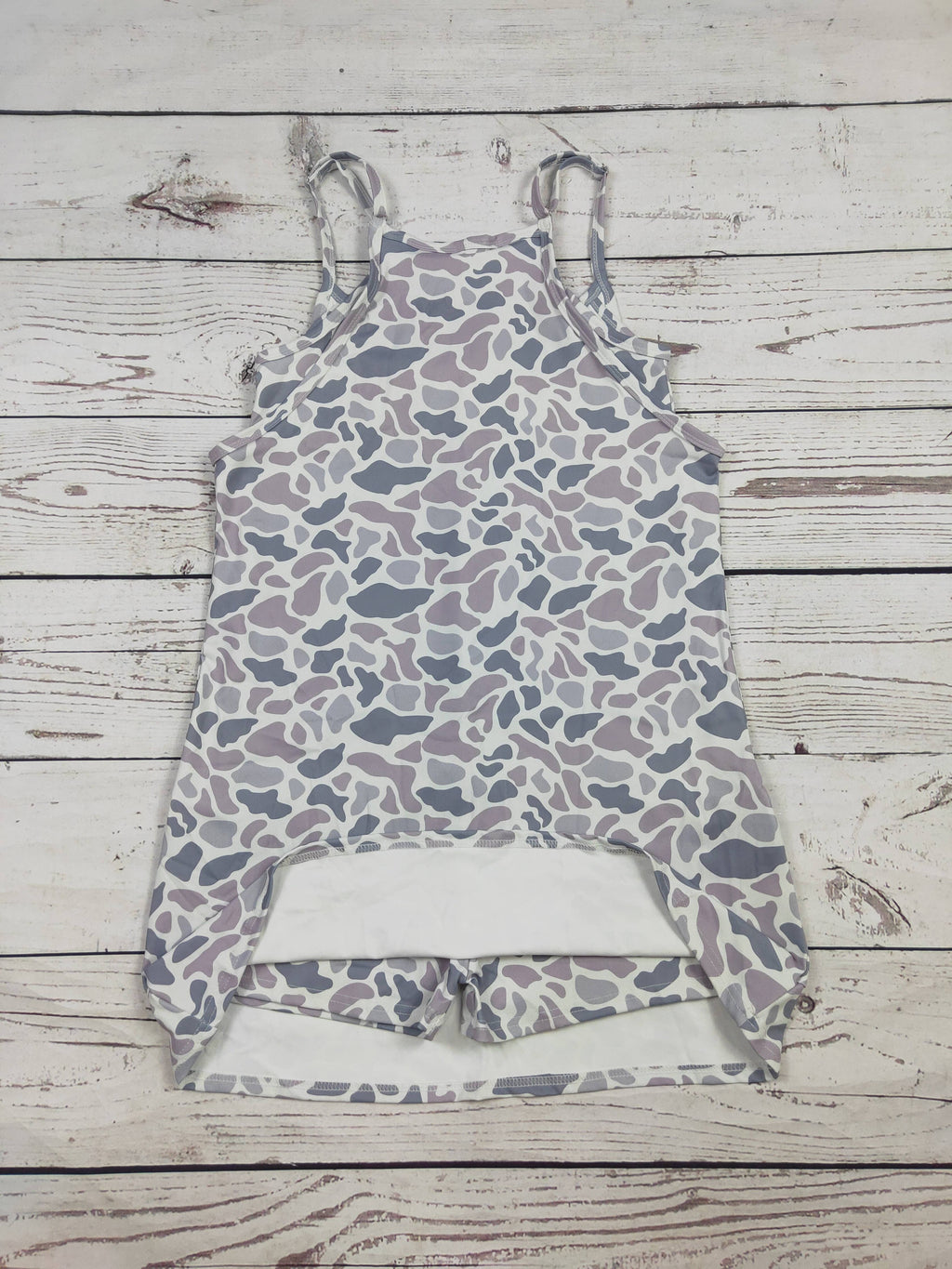 Women Gray Camouflage Athletic Dress